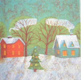 Krajina zasněžená s chaloupky 2.JPG